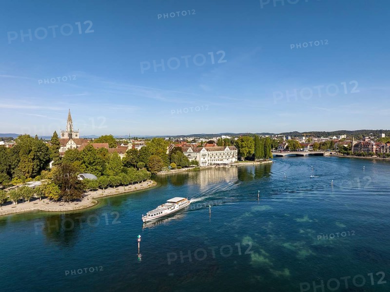 Aerial view of Lake Constance with the Seerhein