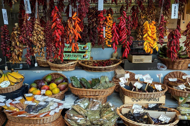 Stall with exotic fruits