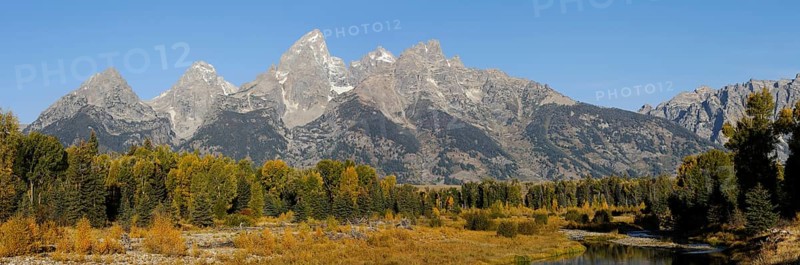 Teton Range in autumn