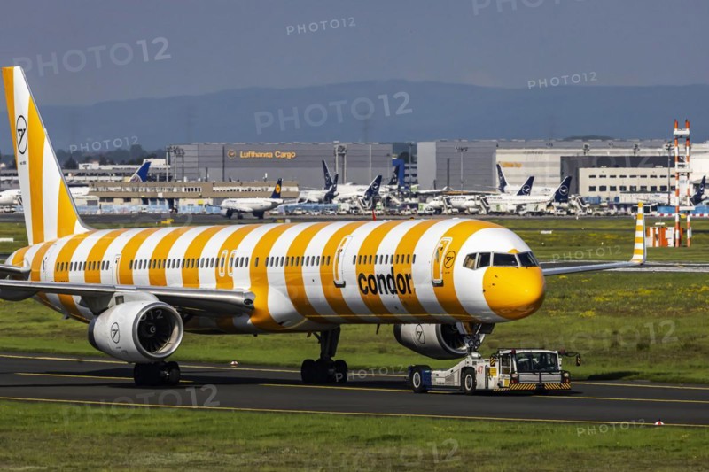 A Condor aircraft being towed