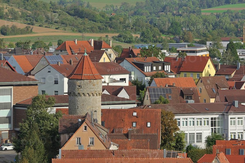 Townscape with Thieves' Tower and Haspel Tower built 15th century