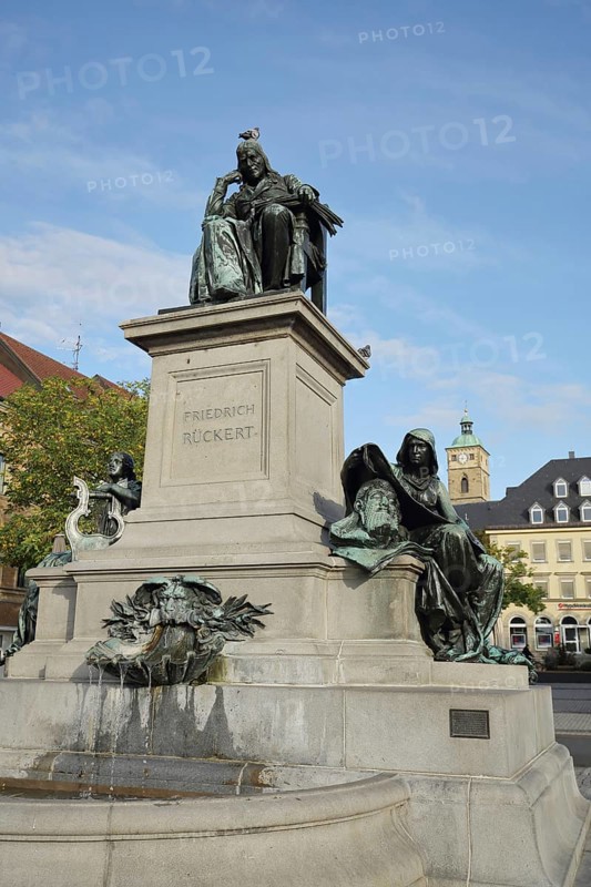 Friedrich Rueckert monument with sculptures