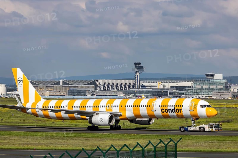 A Condor aircraft being towed