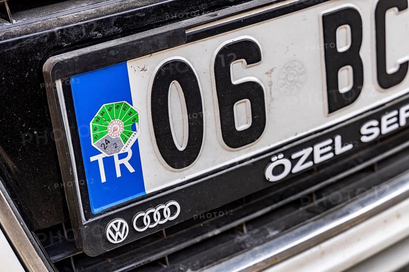 Car with number plates
