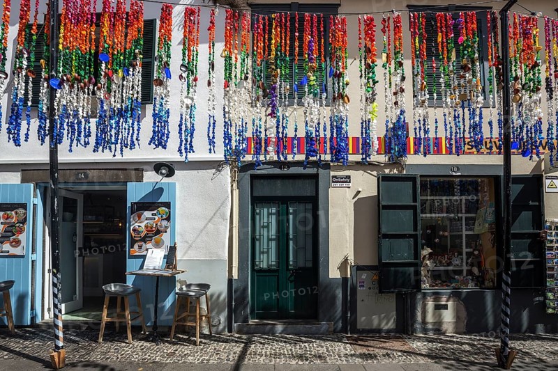 Street with restaurant