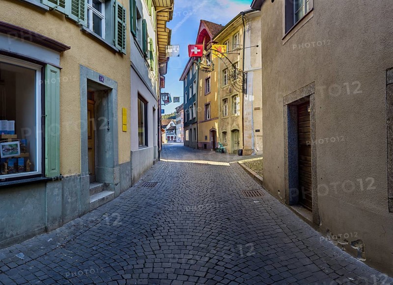 Gasse am Abend in Laufenburg