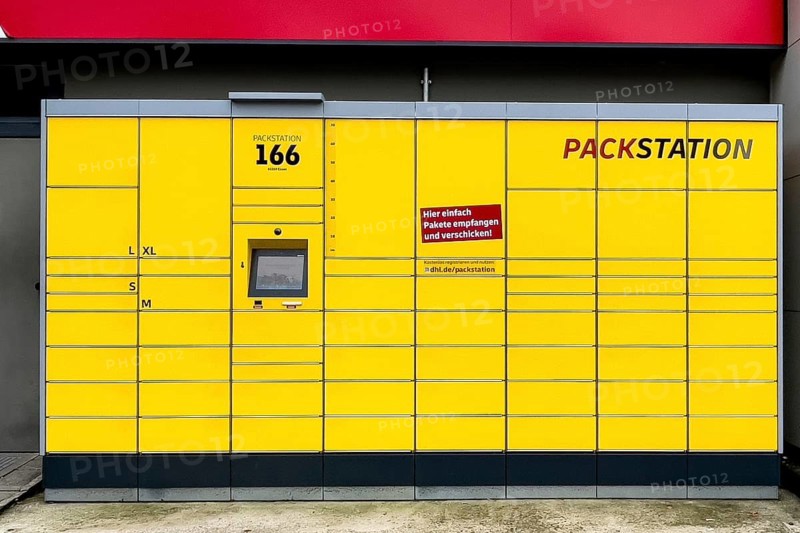 DHL Packstation for delivery pick-up of parcels