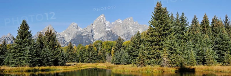 Teton Range in autumn