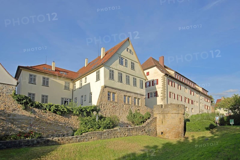 Historic town wall with tower