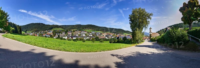 210 degree panorama of the view of the St. Erhard Church
