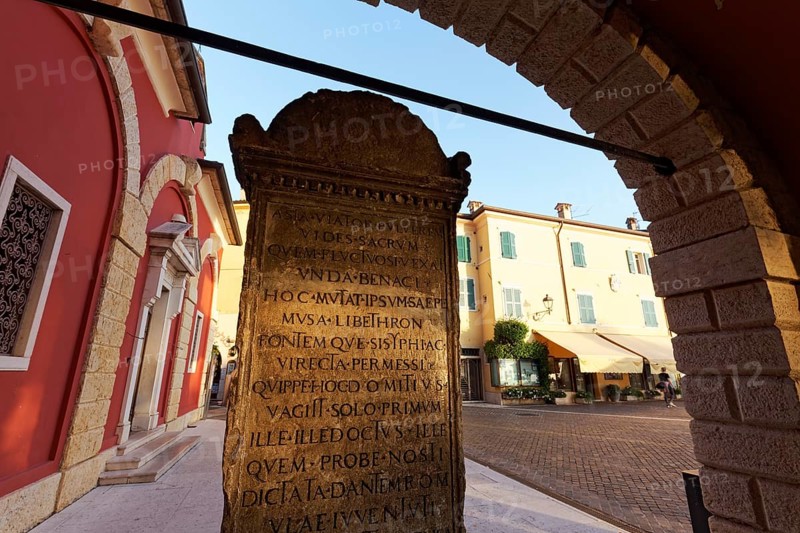 Memorial stone to the translator Domizio Calderini