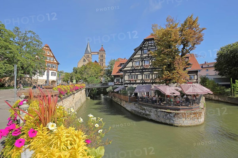 Rems and half-timbered house Restaurant Alte Zimmerei