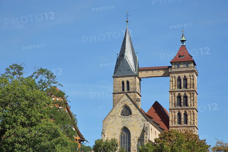 Spires of the Gothic town church of St. Dionys