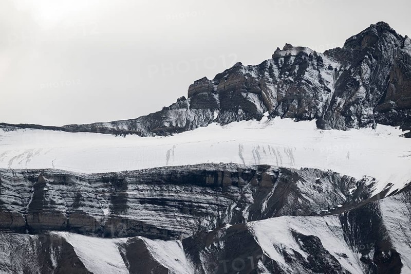 Rugged mountains and ice