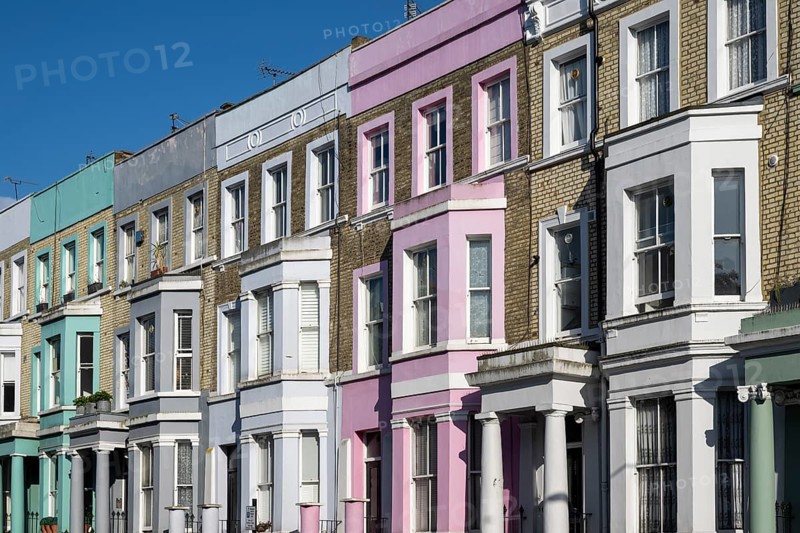 Colourful terraced houses