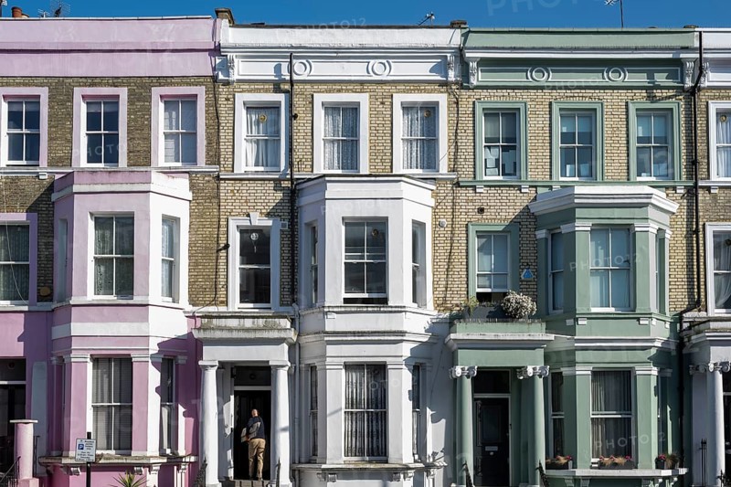 Colourful terraced houses