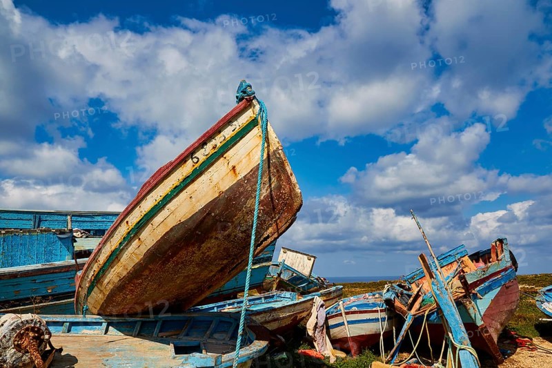 Boat reaching into the sky