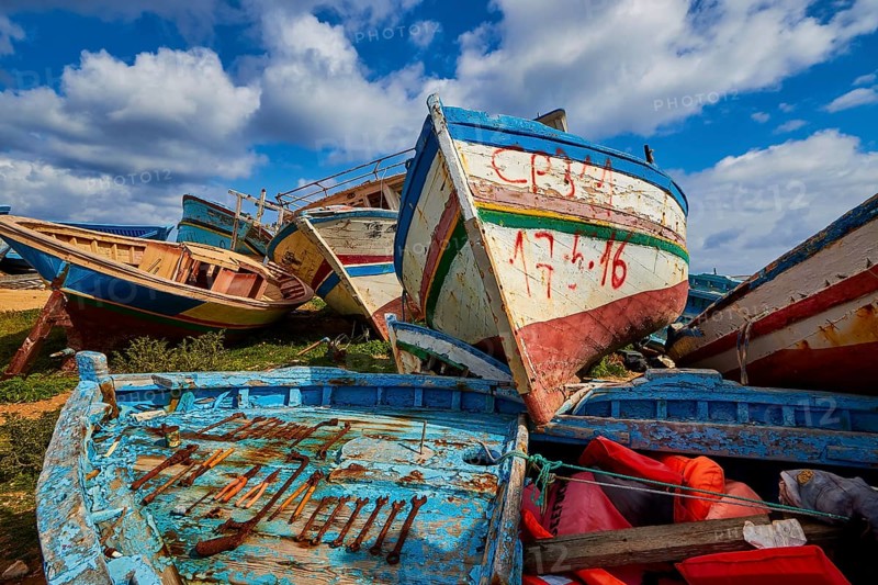 Boats above and beside each other