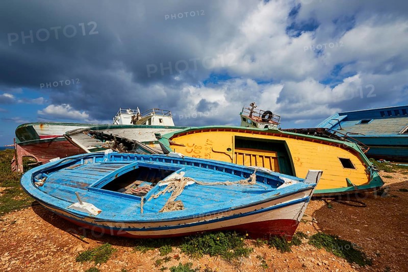 Colourful boats