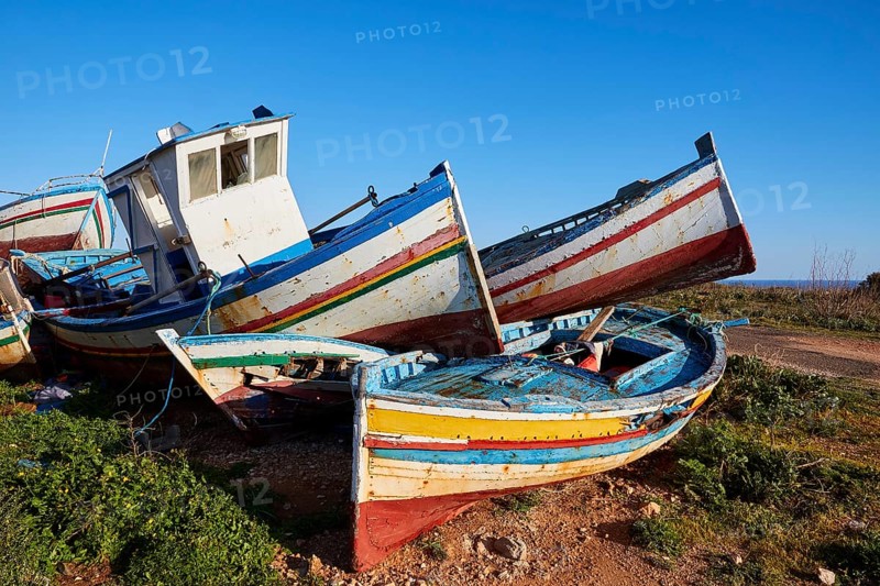 Several boats above and next to each other