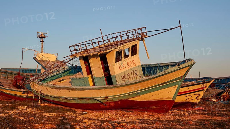 Larger cabin boat from the side