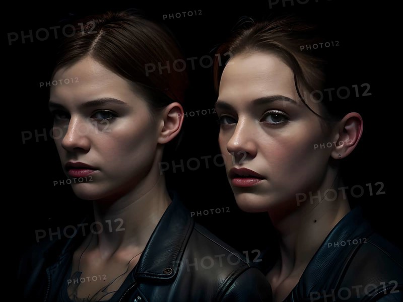 AI generated art: female twins