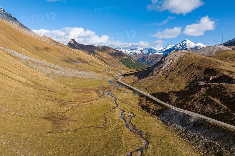 Autumn landscape on the Albula Pass