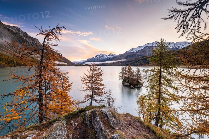Morning atmosphere at Lake Sils