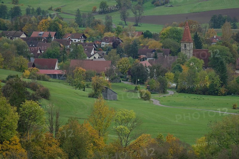 View of the old church in Gaildorf-Münster
