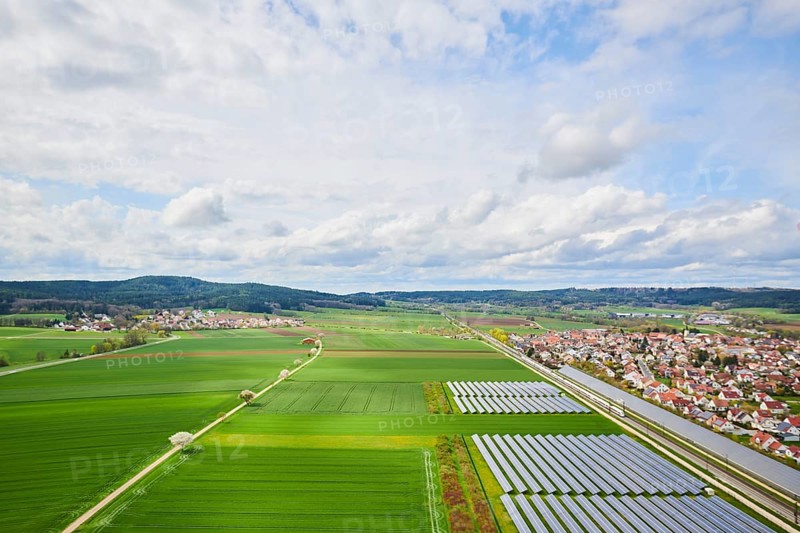 Aerial view of the area around Neumarkt in der Oberpfalz