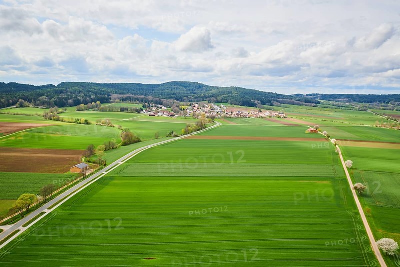 Aerial view of the area around Neumarkt in der Oberpfalz