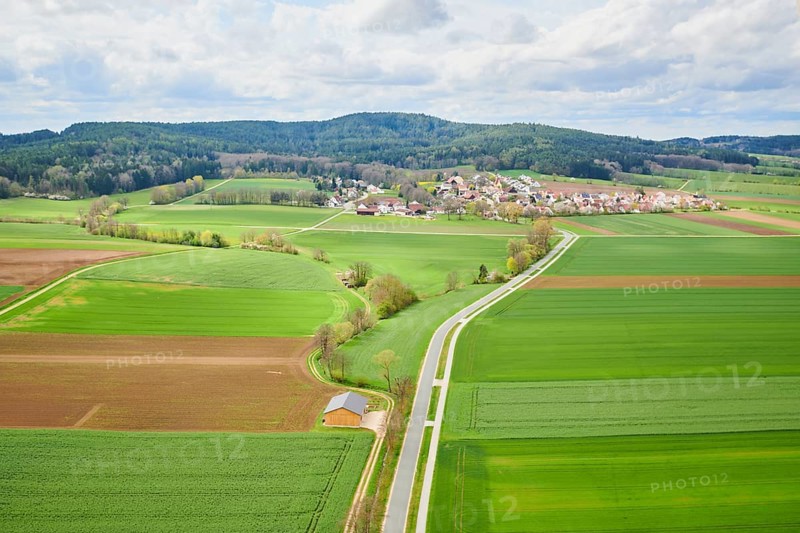 Aerial view of the area around Neumarkt in der Oberpfalz