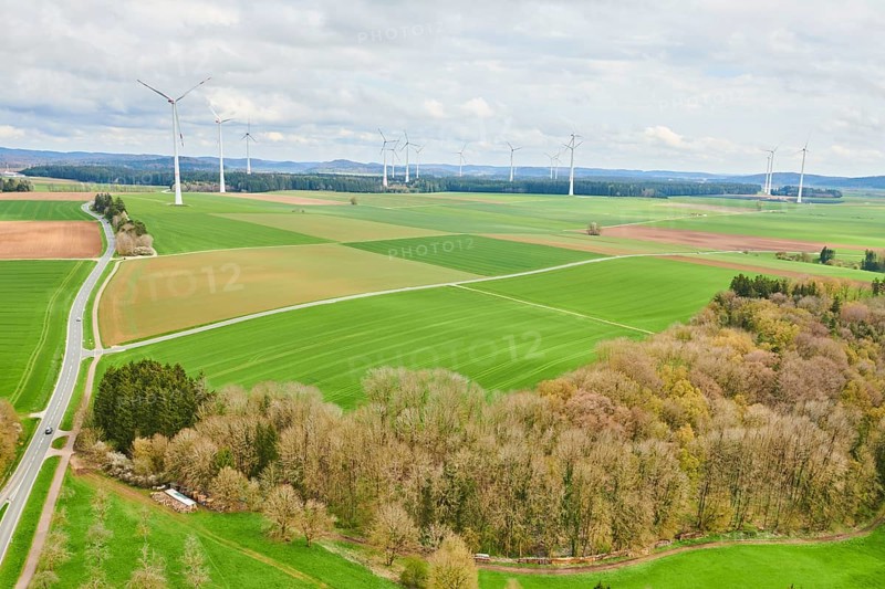 Aerial view of the area around Neumarkt in der Oberpfalz