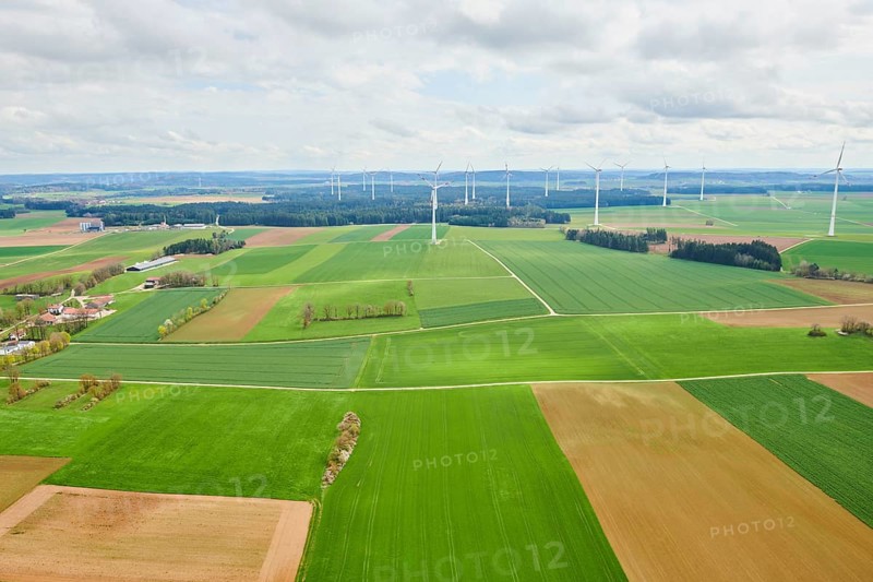 Aerial view of the area around Neumarkt in der Oberpfalz