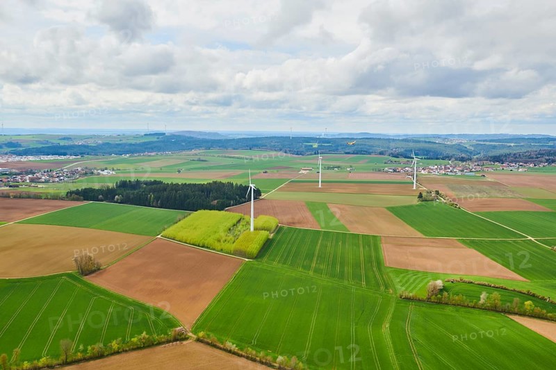 Aerial view of the area around Neumarkt in der Oberpfalz