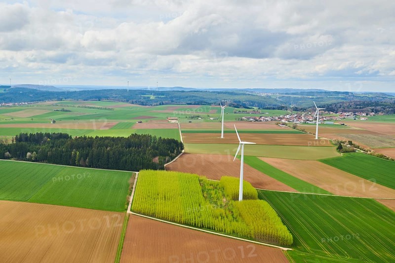 Aerial view of the area around Neumarkt in der Oberpfalz