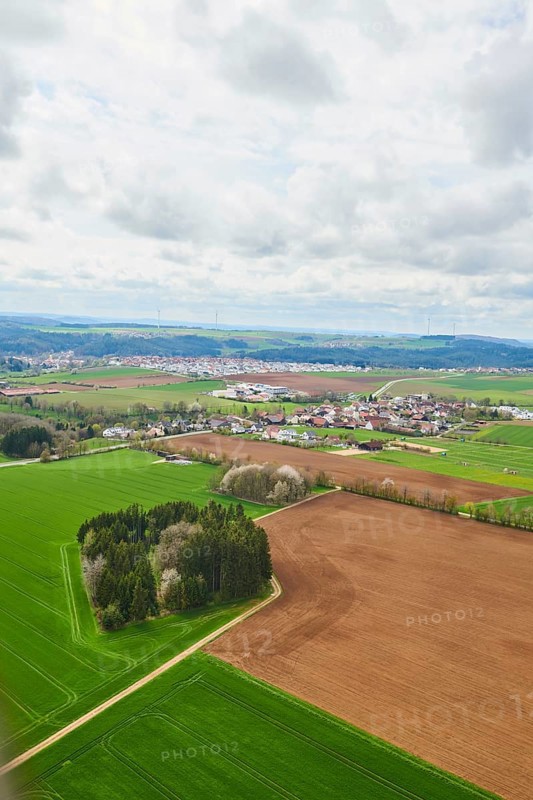 Aerial view of the area around Neumarkt in der Oberpfalz