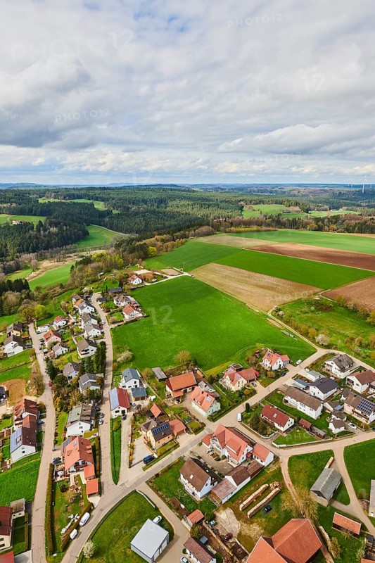 Aerial view of the area around Neumarkt in der Oberpfalz