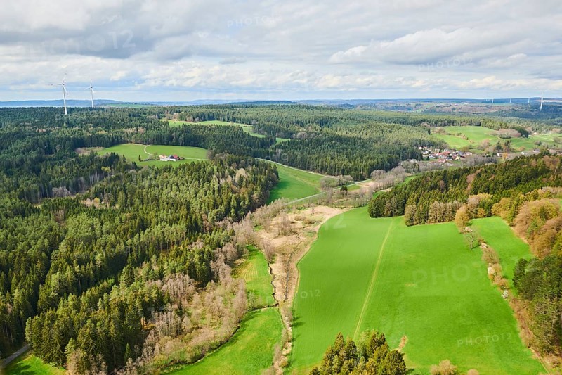 Aerial view of the area around Neumarkt in der Oberpfalz