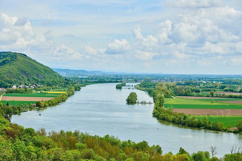 View onto the donau from Donaustauf in early summer