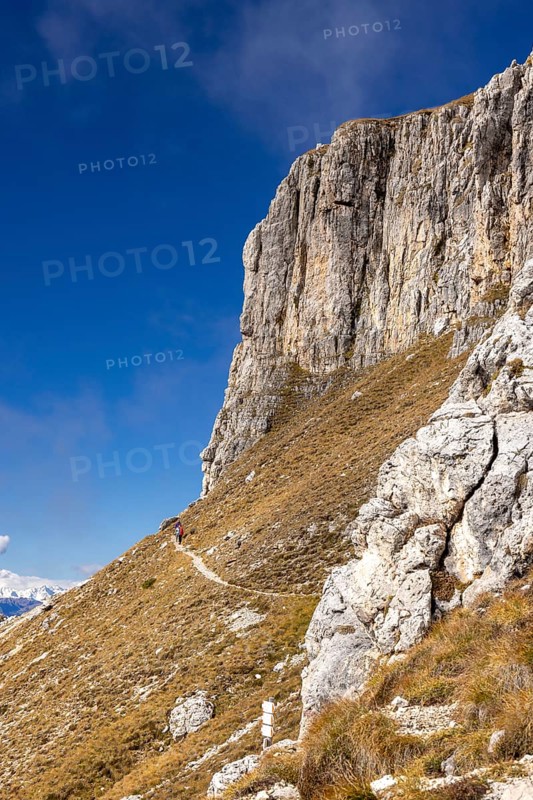 Hiking trail at the foot of the Catinaccio massif