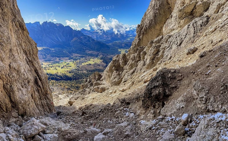 View at Passo Jouf del Vaiolon
