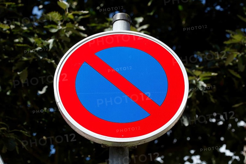 Traffic sign restricted no stopping