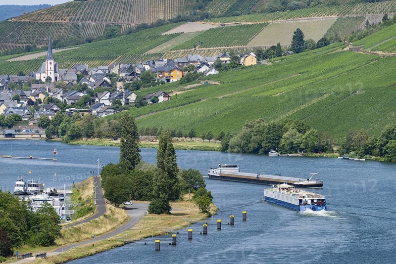 The wine village of Enkirch on the Moselle