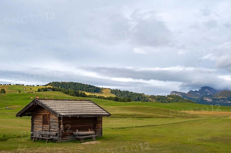 Alpine hut on the Alpe di Siusi