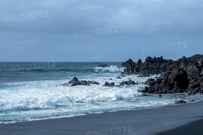 Lava rocks in the sea