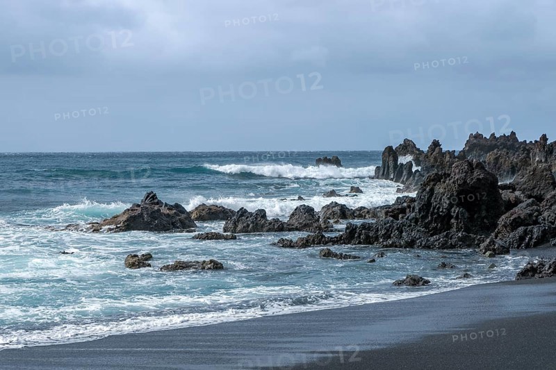 Lava rocks in the sea