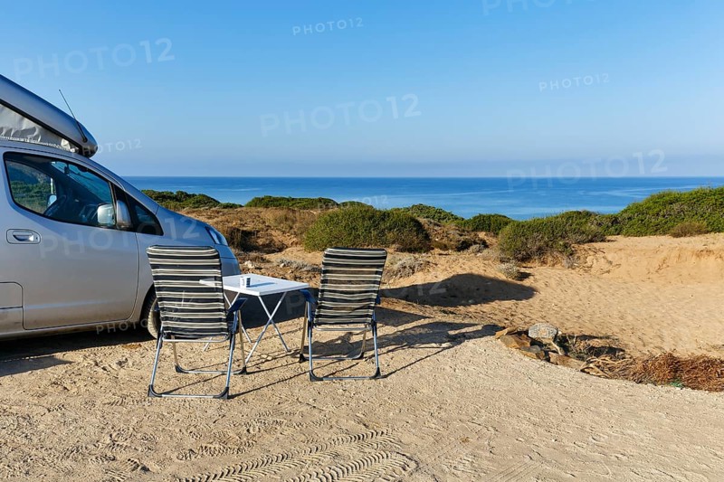 Campervan on car park