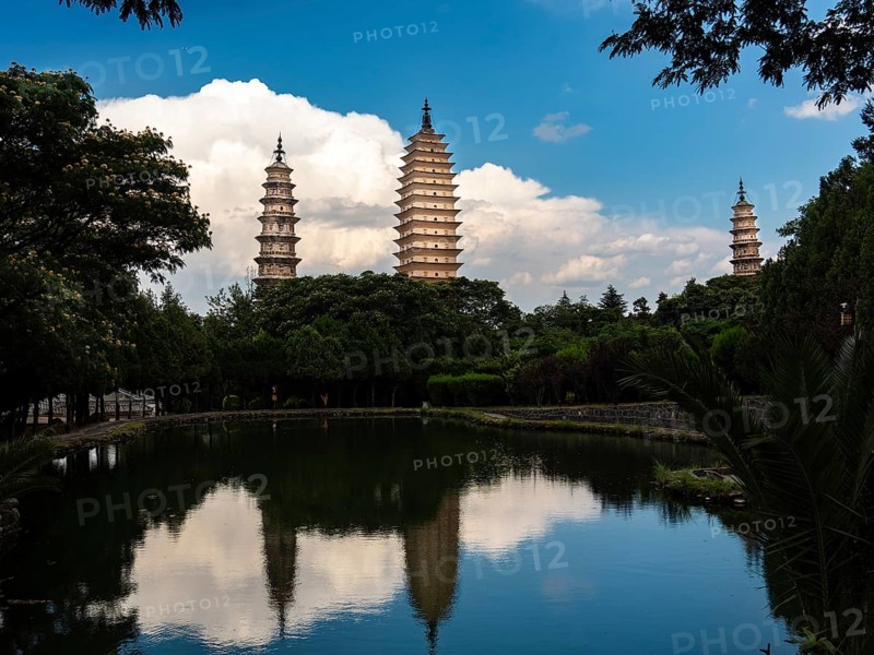 The Three Pagodas of the Chongsheng Monastery in Dali