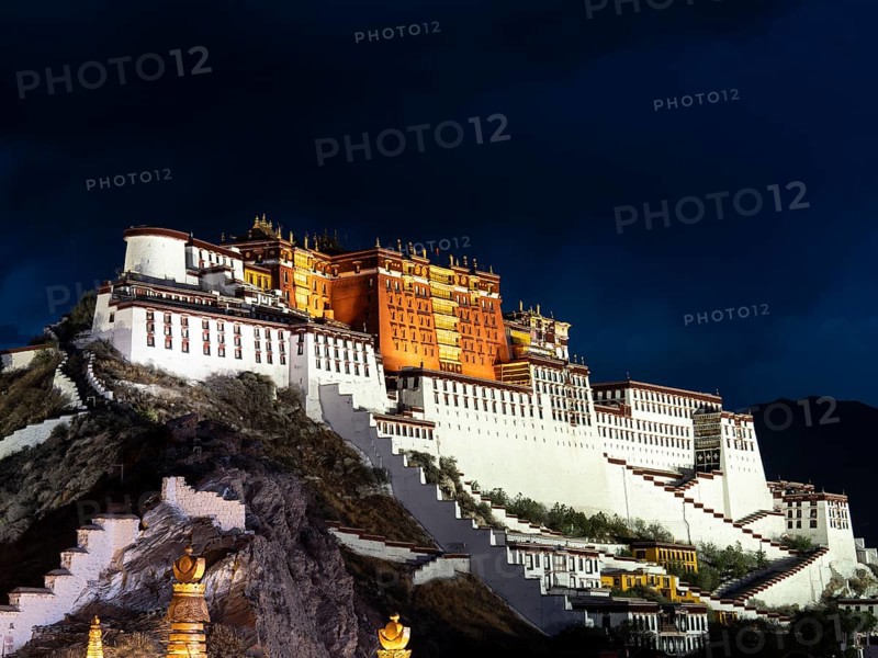 Potala Palace illuminated at night